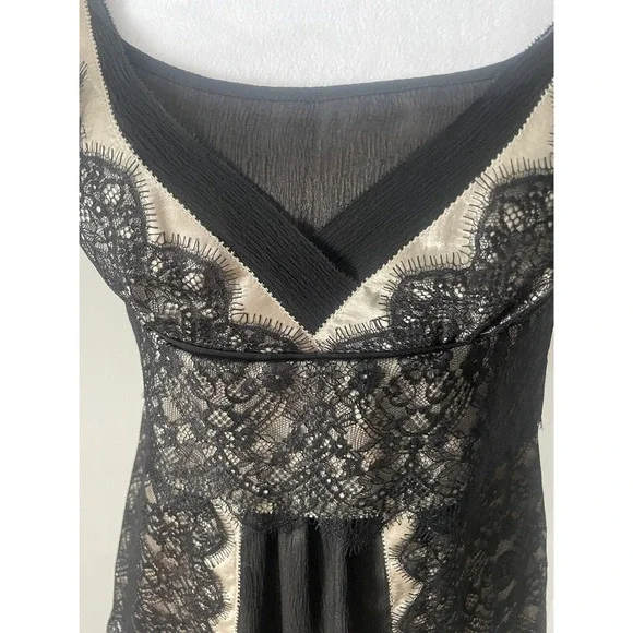 Ann Taylor S Women 0 Black Lace Baby Doll Cami Y2k Whimsigoth Dark Fairy - Picture 2 of 16